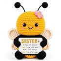 Positive Crochet Bee Sister Gift, Soul Sisters Birthday Gifts for Friend