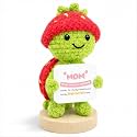 Positive Crochet Turtle – “Mom, You’re Turtle-y Awesome”, Handmade Strawberry Turtle, Encouragement Gift for Mom, Birthday Gift | Positive Affirmation Animal