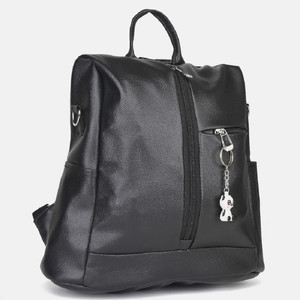 posshusa small 10 l laptop backpack bagello pu leather college backpack for women 10 l backpack black black