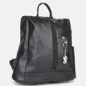 Posshusa Small 10 L Laptop Backpack Bagello PU Leather College Backpack for Women 10 L Backpack (Black) (Black)