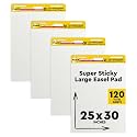 Post-it Easel Pad, 25 x 30-Inches, White, 30-Sheets/Pad, 4-Pads/Pack