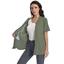 Post Mastectomy Zip Up Shirts with Drain Pockets Surgery Recovery Must Haves Clothing Comfy Short Sleeve Shirts