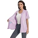 Post Mastectomy Zip Up Shirts with Drain Pockets Surgery Recovery Must Haves Clothing Comfy Short Sleeve Shirts