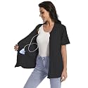 Post Mastectomy Zip Up Shirts with Drain Pockets Surgery Recovery Must Haves Clothing Comfy Short Sleeve Shirts