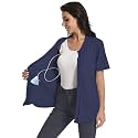 Post Mastectomy Zip Up Shirts with Drain Pockets Surgery Recovery Must Haves Clothing Comfy Short Sleeve Shirts
