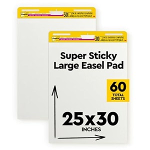 post-it self-stick easel pad 25 x 305 inches 30-sheet pad 2 pack