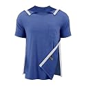 Post Shoulder Surgery Shirts for Men Full Snap Open Tear Away Short Sleeve T Shirt Chemo Port Access Tee Rotator Cuff Surgery
