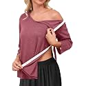 Post Shoulder Surgery Shirts for Women Tear Away 3/4 Sleeve Full Open Side Snap Dialysis Chemo Adaptive Clothing