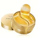 POSTEN Under Eye Patches for Dark Circles with 24k Gold | Pack of 60 Eye Cooling Gel Pads | Hydrogel Eye Patch Mask with Collagen for Relaxing Eyes, Reducing Puffiness & Wrinkles