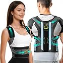 Rakiie Posture Corrector for Women and Men, Adjustable Back Brace with Underarm Pain Relief Strap, Breathable Shoulder Straightener For Hunchback, Neck, Mid and Upper Back Support, S