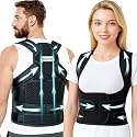 Posture Corrector for Women and Men Back Pain Relief,Full Back Brace Support for Office Desk Workers, Posture Brace for Upper and Lower Back Pain Relief, Medium(Waist 33-44 Inches)