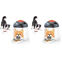 Potaroma Dog Puzzle Feeder Toy, Interactive IQ Training, Electronic Treat Dispenser, Automatic Rechargeable with Remote for Food Dispensing, All Breeds, 280ml Capacity (Pack of 2)