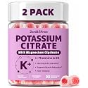 Potassium Citrate 1500mg Gummies, Potassium Supplement with Magnesium, L-Theanine &amp; B6, Electrolyte Gummies for Adults, Men &amp; Women – Support Hydration, Nerve, Muscle, &amp; Leg Cramps, Sugar Free, 2Pack