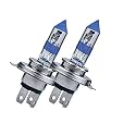 Potauto H4 CRYSTAL WHITE Halogen Headlight Bulb for Car &amp; Motorbikes with 12V 130/100W, P43T | Pack of 1