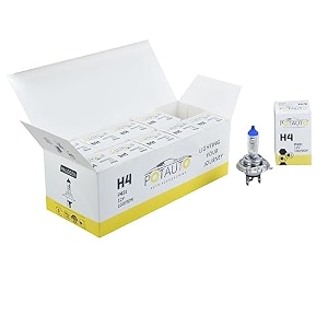 potauto h4 standard halogen headlight bulb for car amp motorbikes with 12v 10090w p43t  pack of 10