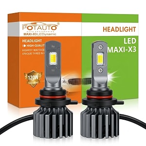 potauto h8h9h11h16 maxi-x3-ledynamic 12 volt - 120 wattage  white-halogen-golden light in one 1 led bulb  ch8ledmp3g534
