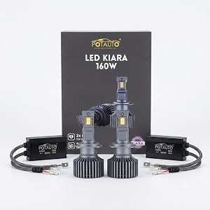 potauto kiara led headlight hb39005 160w 6000k white light g505