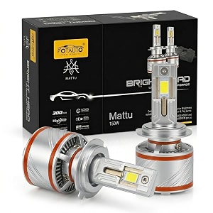 potauto mattu led headlight h27880-300 high power illumination csp chip technology 2x brightness - illuminate your path with unmatched brightness - ch27lematg548 silver