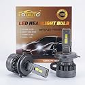 Potauto Maxipro LED Car Headlight Ultra-Bright Bulbs H3-6500K Color Temperature, 12V/130W, High Performance LED Headlight Conversion Kit, Pack of 2