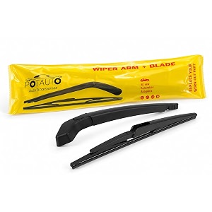 potauto rear wiper blade with arm compatible for land rover discovery  natural rubber durable and noise-free