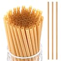 Potchen 1000 Pcs 8 Inch Biodegradable Sugarcane Straws Bulk, Brown