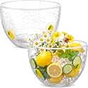Potchen 2 Pcs Glass Candy Bowls, Lemon