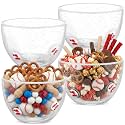 Potchen 4 Pcs Baseball Glass Candy Bowls, 14oz Baseball Clear Candy Dishes