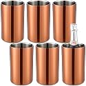 Potchen 6 Pack Wine Chiller Bucket Wine Bottles Cooler Bulk, Stainless Steel Double Wall Insulated Champagne Ice Bucket for Parties,Fits for 750 ml Bottles (Copper)