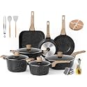 Caannasweis Nonstick Kitchen Cookware Set - Granite