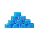 Poultry Leg Bands, 100Pcs, 16mm/20mm/25mm Inner Diameter, Clip-On Identification Rings for Chickens Ducks Goose and Birds(Blue,25mm)