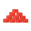 Poultry Leg Bands, 100Pcs, 16mm/20mm/25mm Inner Diameter, Clip-On Identification Rings for Chickens Ducks Goose and Birds(Red,16mm)