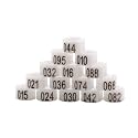 Poultry Leg Bands, 100Pcs, 16mm/20mm/25mm Inner Diameter, Clip-On Identification Rings for Chickens Ducks Goose and Birds(White,25mm)