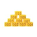 Poultry Leg Bands, 100Pcs, 16mm/20mm/25mm Inner Diameter, Clip-On Identification Rings for Chickens Ducks Goose and Birds(Yellow,16mm)