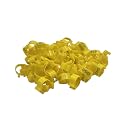 Poultry Leg Bands for Chickens, Ducks, Goose, Turkey, 100Pcs 16/20mm Identification Rings(Yellow,16mm)
