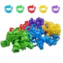Poultry Leg Bands for Chickens, Ducks, Goose, Turkey, 100Pcs 16/20mm Identification Rings(Multicolor,20mm)