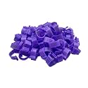Poultry Leg Bands for Chickens, Ducks, Goose, Turkey, 100Pcs 16/20mm Identification Rings(Purple,20mm)