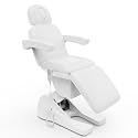 pouseayar 3 Motor Electric Chair/Bed, Aluminum Hydraulic System for Medical Treatment Exam, Facial, Spa, Eyelash, Tattoo, Podiatry Treatment Beauty Massage, Hand Remote Controlled Adjustable - White