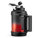 POWCAN 128 oz Insulated Water Bottle: 2-in-1 Straw Spout Lid, Dual Handle, Leakproof, Keep Cold 48H, Gallon Stainless Steel Water Jug for Camping, Travel, Gym, Hydration, Fitness, Daily (Ace)