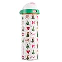 POWCAN 24 oz Christmas Stainless Steel Water Bottle: 2-in-1 Push-Button Spout &amp; Quick-Flip Straw, Leakproof, Fits in Car Cupholder, Insulated Water Bottle for Holiday Gift, Sports, Travel (Merry Bows)