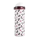 POWCAN 24 oz Insulated Water Bottle with Straw: 2-in-1 Push-Button Spout &amp; Quick-Flip Straw, Leakproof, Cold 24Hrs, Fits Car Cup Holder, Stainless Sports Bottle for Gym, Travel Gift (Pretty in Bows)