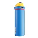 POWCAN 24 oz Insulated Water Bottle with Straw: 2-in-1 with Push-Button Spout &amp; Quick-Flip Straw, Leakproof, Cold 24Hrs, Fits Car Cup Holder, Stainless Steel Cup for Sports, Outdoors (Sailor Quack)