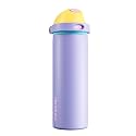 POWCAN 24 oz Insulated Water Bottle: 2-in-1 Push-Button Spout &amp; Quick-Flip Straw, Leakproof, Cold 24Hrs, Fits Car Cup Holder, Metal Sports Water Bottle, Gift for Women, Girls, Daughter (Tangled Shine)