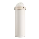POWCAN 24 oz Insulated Water Bottle: 2-in-1 Push-Button Spout &amp; Quick-Flip Straw, Leakproof, Cold 24Hrs, Fits Car Cup Holder, Stainless Steel Water Bottle for Sports, Travel, School, Gift (Oat Mousse)