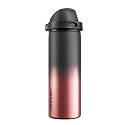 POWCAN 24 oz Stainless Steel Water Bottle: 2-in-1 Push-Button Spout &amp; Quick-Flip Straw, Leakproof, Keep Cold 24Hrs, Fits Car Cup Holder, Insulated Water Bottle for Sports, Travel, School, Gift (Queen)
