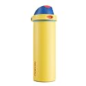 POWCAN 24 oz Stainless Steel Water Bottle: 2-in-1 Push-Button Spout &amp; Quick-Flip Straw, Leakproof, Cold 24Hrs, Fits Car Cup Holder, Insulated Sports Water Bottle for Women, Girls (Red Apple Charm)