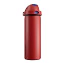 POWCAN 24 oz Steel Water Bottle: 2-in-1 Push-Button Spout &amp; Flip Straw, Leakproof, Cold 24 Hrs, Fits Car Cup Holder, Insulated Water Bottle for Travel, Gym, School, Sports Gift (Midnight Web)