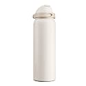 POWCAN 40 oz Insulated Water Bottle, 2-in-1 Push-Button Spout &amp; Quick-Flip Straw Lid, Leakproof, Keep Cold 24Hrs, BPA-Free, Stainless Steel Water Bottle for Sports, School, Travel, Gym (Oat Mousse)