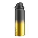 POWCAN 40 oz Insulated Water Bottle: 2-in-1 Push-Button Spout &amp; Quick-Flip Straw Lid, Leakproof, Keep Cold 24Hrs, BPA-Free, Stainless Steel Water Bottle for Sports, School, Travel, Gym, Gift (King)