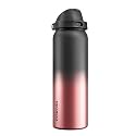 POWCAN 40 oz Stainless Steel Water Bottle: 2-in-1 Push-Button Spout &amp; Quick-Flip Straw Lid, Leakproof, Keep Cold 24Hrs, BPA-Free, Insulated Water Bottle for Sports, School, Travel, Gym, Gift (Queen)