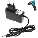Power AC/DC Adapter/Charger 12.6V for Lithium Battery 12v Cordless Drill Power Tools Charger (2Pcs 12V 1Amp DC Power Adapter)